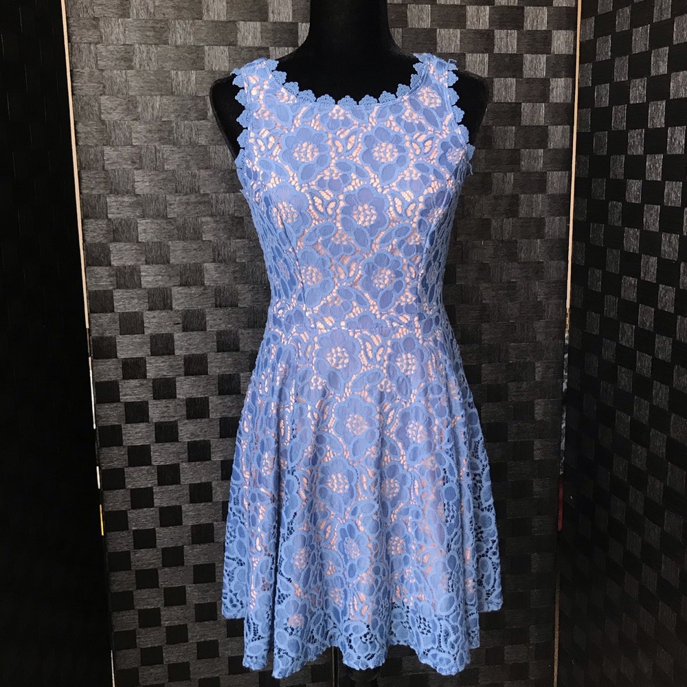 NEW⭐️ City Studio Blue Sleeveless Mini Dress 🩵🤍